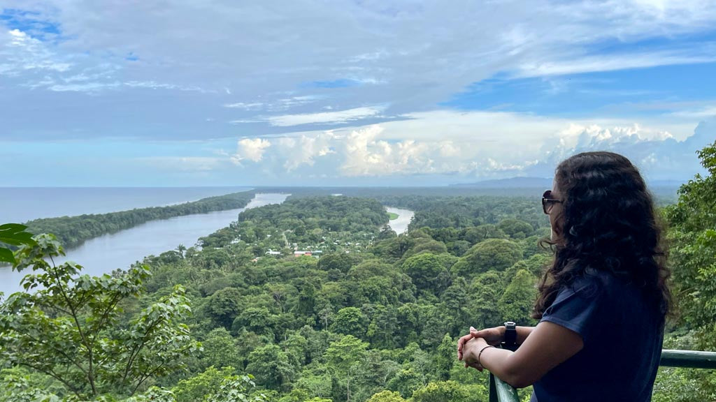Scenic view from Tortuguero Hill Tour during Hike Cerro Tortuguero showcasing lush landscapes and vibrant wildlife