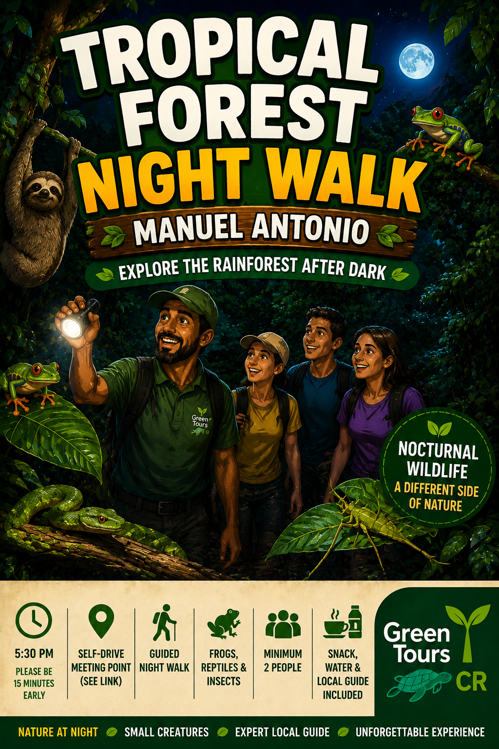 Tropical Forest Night Walk Manuel Antonio