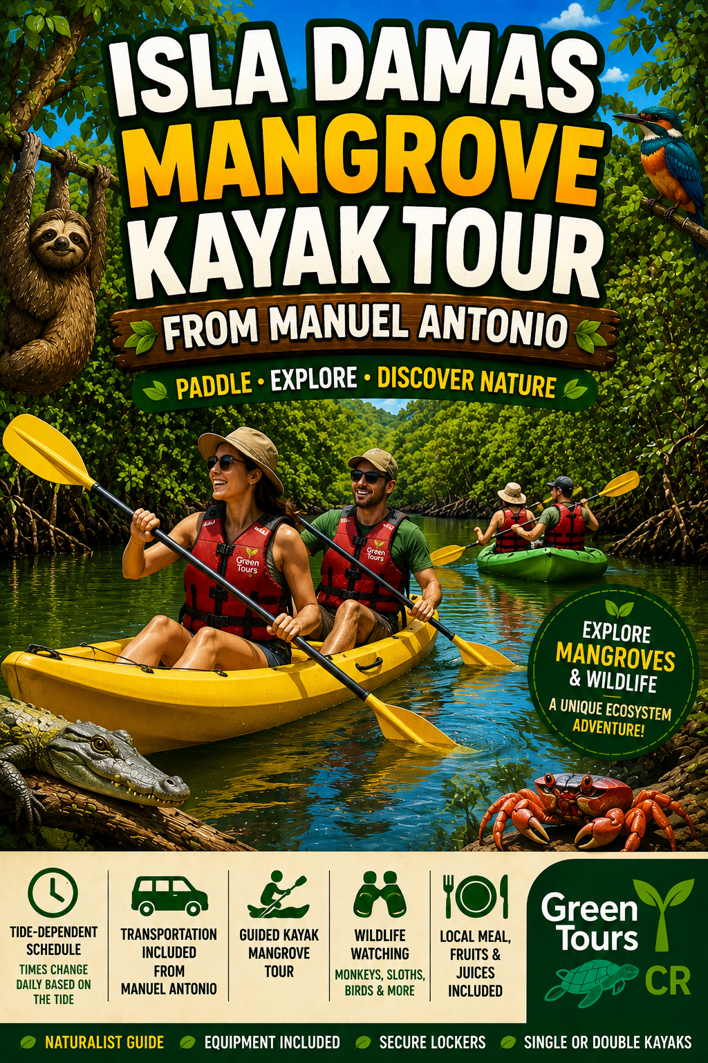 Isla Damas Mangrove Kayak Tour from Manuel Antonio