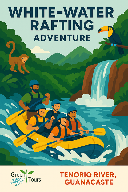 Tenorio River white-water rafting from Guanacaste