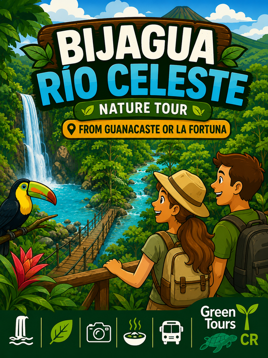 Bijagua Rainforest & Río Celeste Tour from Guanacaste or La Fortuna
