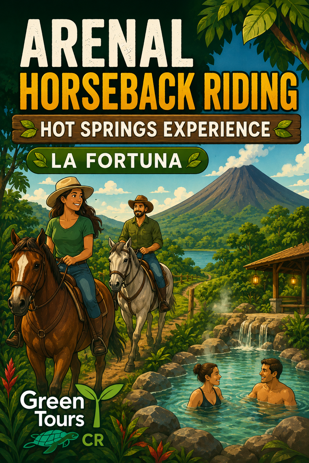 Arenal Horseback Riding & Hot Springs Experience